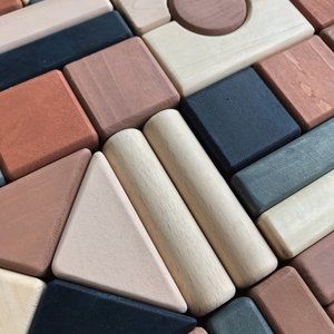 Wooden bocks set Castle wooden stack toy Eco toys